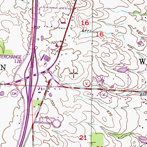 Topographic Map of Hilbes Airport (historical), WI
