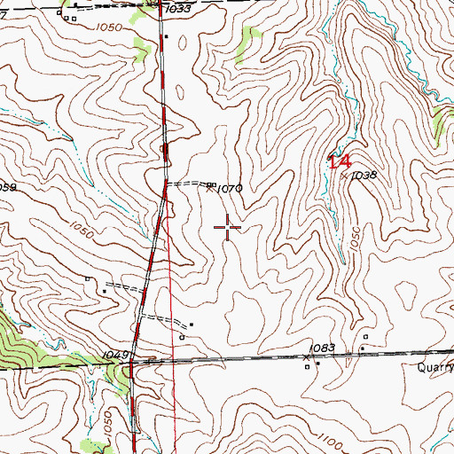 Topographic Map of Shullsburg Airport, WI