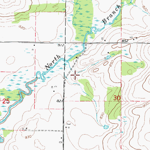 Topographic Map of Riverside Strip (historical), WI