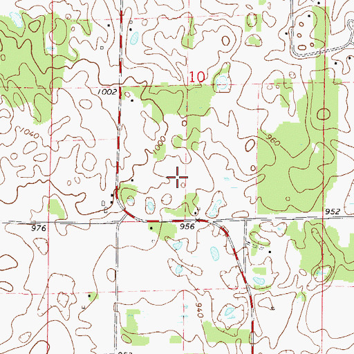 Topographic Map of Irlbeck Airport, WI