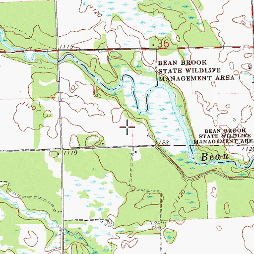 Topographic Map of Springbrook Airport, WI