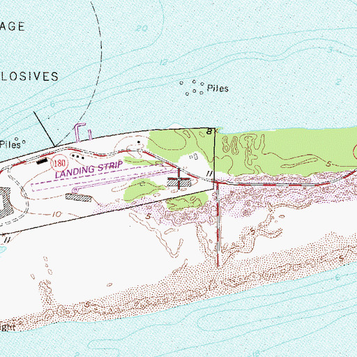 Topographic Map of Battery Dearborn (historical), AL