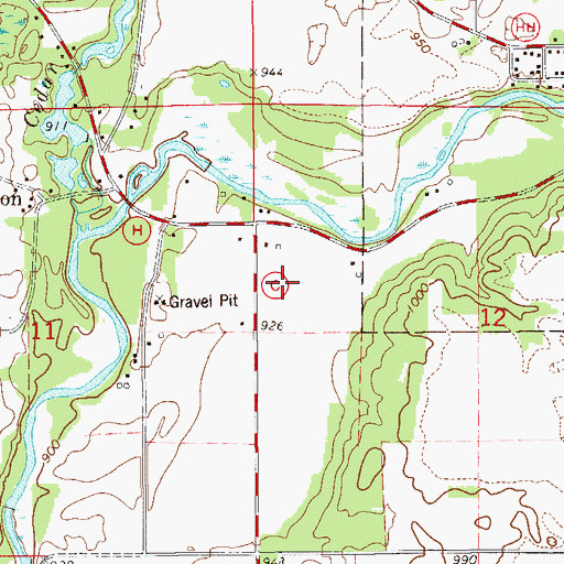 Topographic Map of Hexum Flight Park, WI