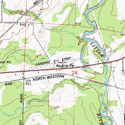 Topographic Map of Dolata Airport, WI