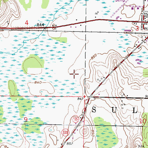 Topographic Map of McDermott Air Park, WI