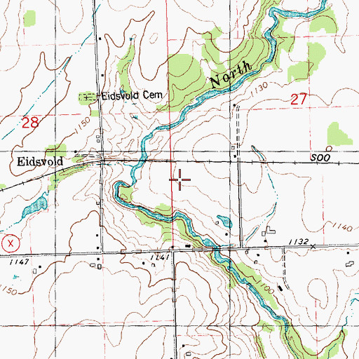 Topographic Map of North Fork Airport, WI