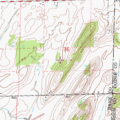 Topographic Map of Der Schwarzwald Airport, WI