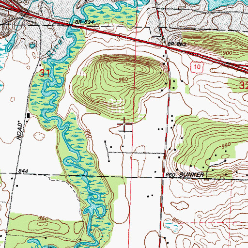 Topographic Map of Riverside Hospital Heliport, WI