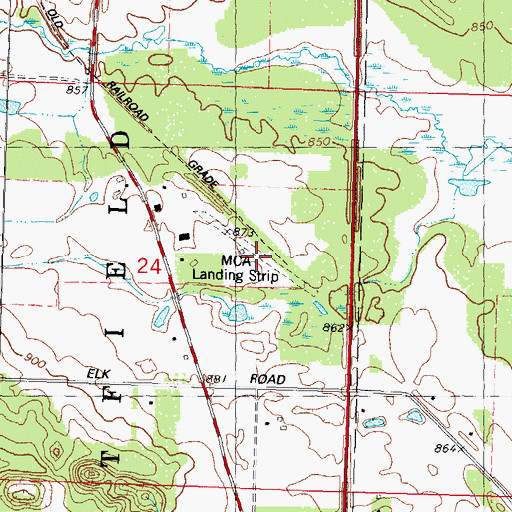Topographic Map of Sandwater Airport (historical), WI