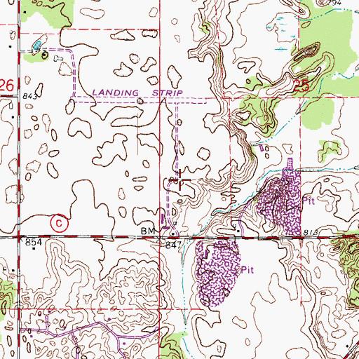 Topographic Map of Westosha Airport, WI