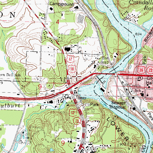 Topographic Map of Grogan Heliport, WI
