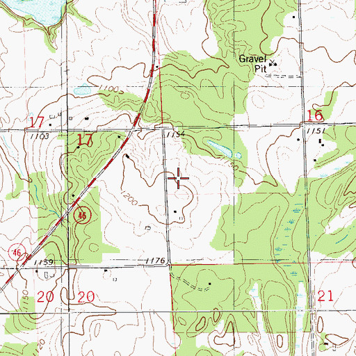 Topographic Map of WXCE-AM (Amery), WI