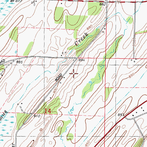 Topographic Map of WBEV-AM (Beaver Dam), WI