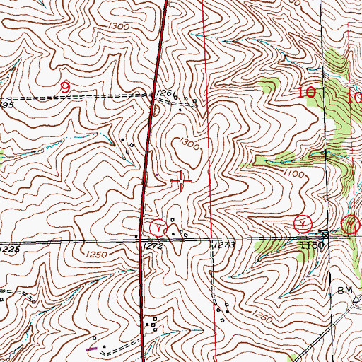 Topographic Map of WDMP-AM (Dodgeville), WI