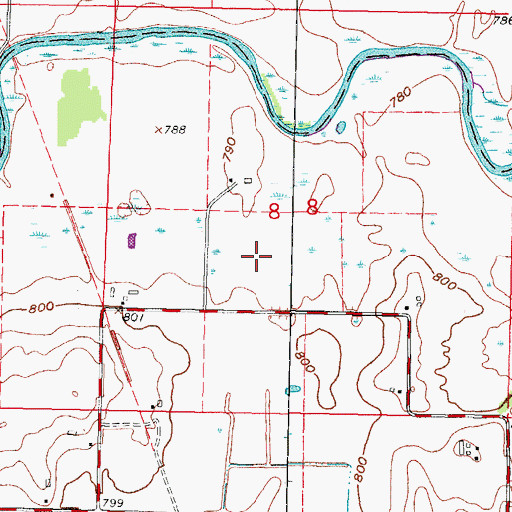 Topographic Map of WFAW-AM (Fort Atkinson), WI