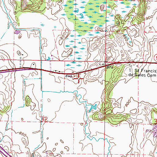 Topographic Map of WMIR-AM (Lake Geneva), WI
