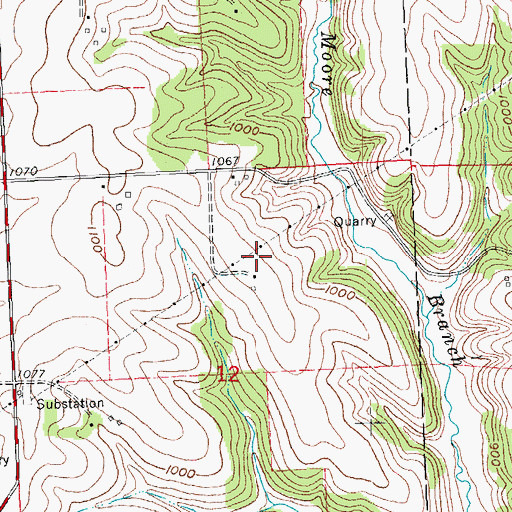 Topographic Map of WGLR-AM (Lancaster), WI