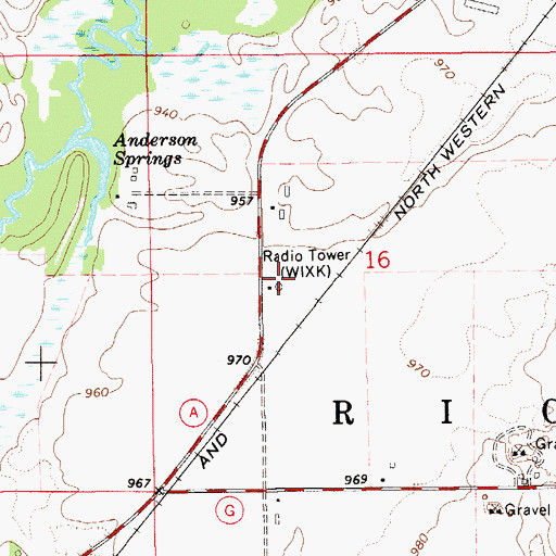Topographic Map of WIXK-AM (New Richmond), WI