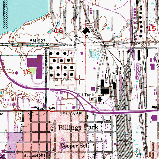Topographic Map of KXTP-AM (Superior), WI