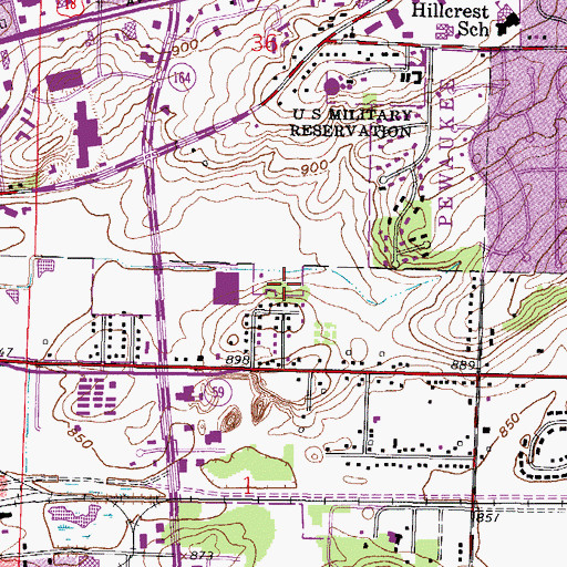 Topographic Map of WAUK-AM (Waukesha), WI