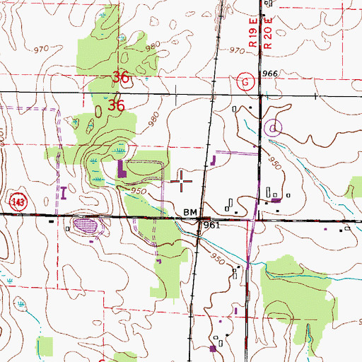 Topographic Map of WBKV-AM (West Bend), WI