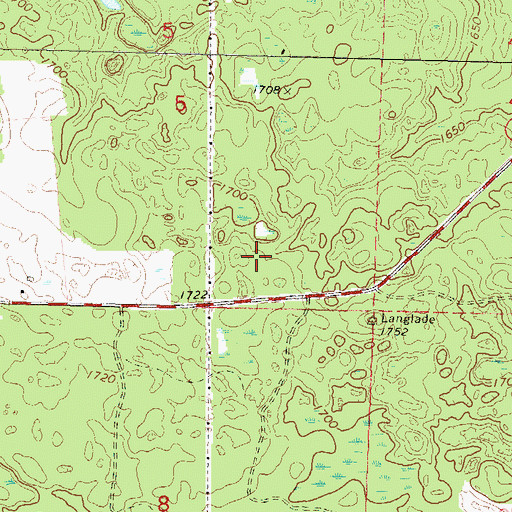 Topographic Map of WRLO-FM (Antigo), WI