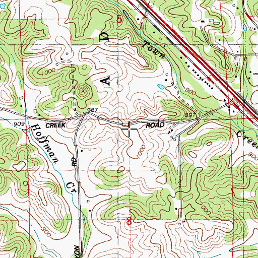 Topographic Map of WWIS-FM (Black River Falls), WI
