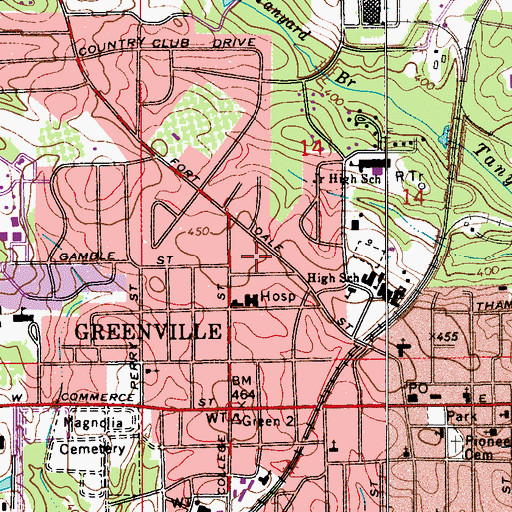 Topographic Map of Fort Dale-College Street Historic District, AL