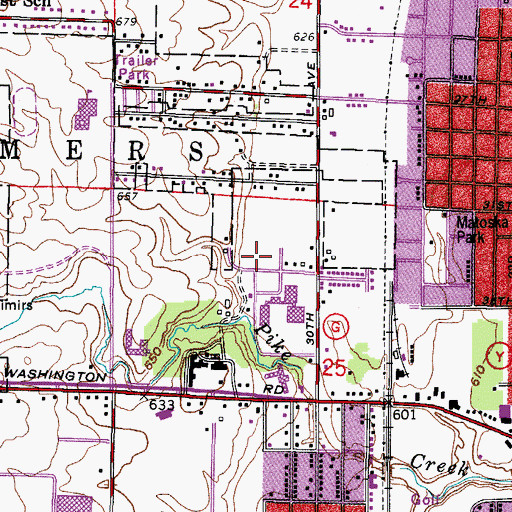 Topographic Map of WGTD-FM (Kenosha), WI