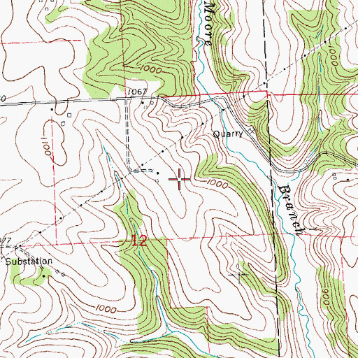 Topographic Map of WGLR-FM (Lancaster), WI