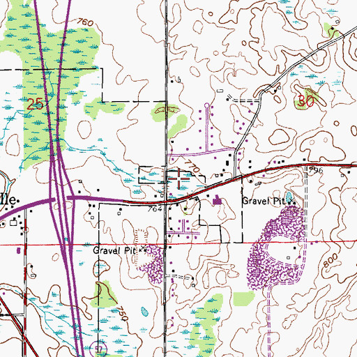 Topographic Map of WGLB-FM (Port Washington), WI