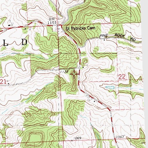 Topographic Map of WNFM-FM (Reedsburg), WI