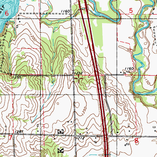 Topographic Map of WAQE-FM (Rice Lake), WI