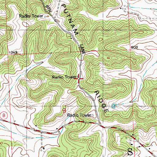 Topographic Map of WCOW-FM (Sparta), WI