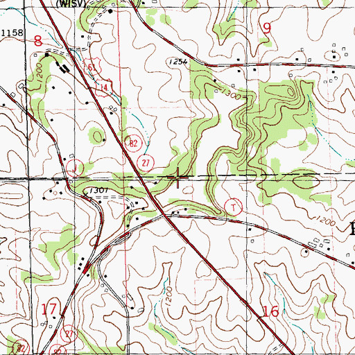 Topographic Map of WVRQ-FM (Viroqua), WI