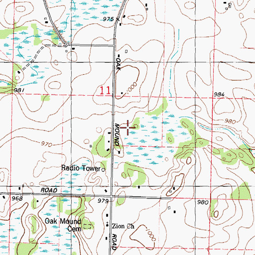 Topographic Map of WPKR-FM (Waupun), WI