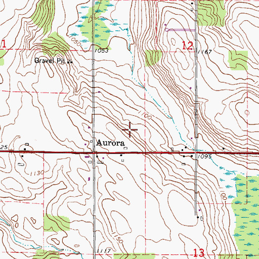 Topographic Map of WBWI-FM (West Bend), WI