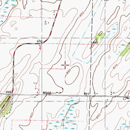 Topographic Map of WYDI-TV (Fond du Lac), WI