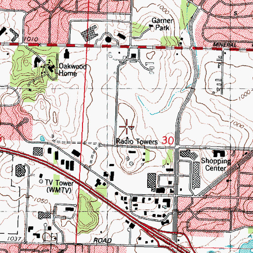 Topographic Map of WHA-TV (Madison), WI