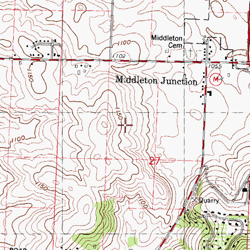 Topographic Map of WHA-TV (Madison), WI