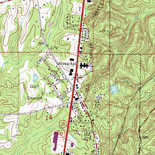Topographic Map of Thomasville Public Library, AL