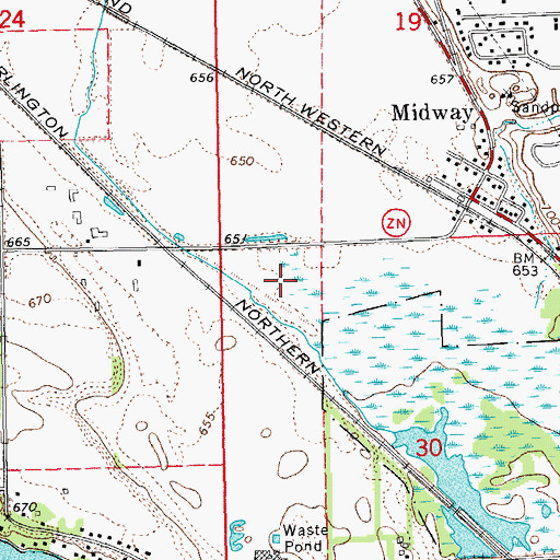 Topographic Map of WKBH-AM (Holmen), WI