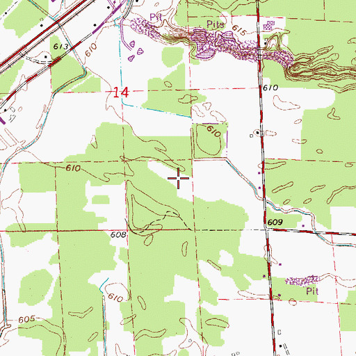 Topographic Map of WCJL-AM (Marinette), WI