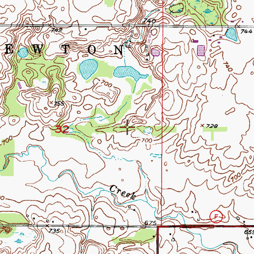 Topographic Map of WKTT-FM (Cleveland), WI