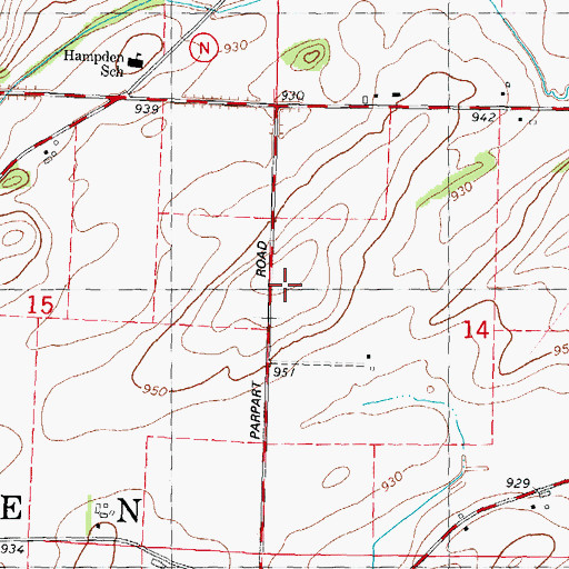 Topographic Map of WYKY-FM (Columbus), WI