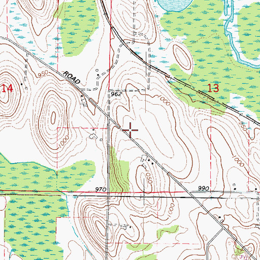 Topographic Map of WMVM-FM (Mayville), WI