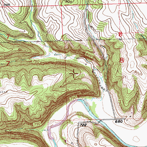 Topographic Map of WKPL-FM (Platteville), WI