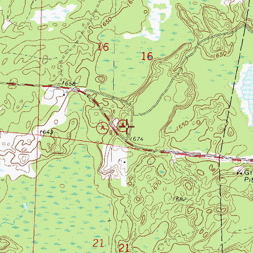 Topographic Map of WXPR-FM (Rhinelander), WI