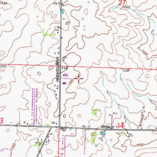 Topographic Map of WZXA-FM (Sturtevant), WI