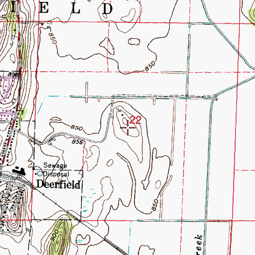 Topographic Map of WTFX-FM (Watertown), WI